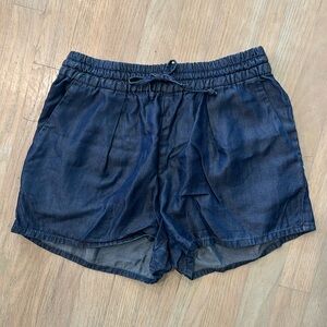 Chambray Tie Waist Shorts